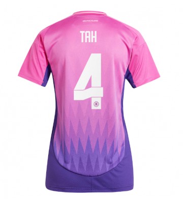 Germany Jonathan Tah #4 Replica Away Stadium Shirt for Women Euro 2024 Short Sleeve